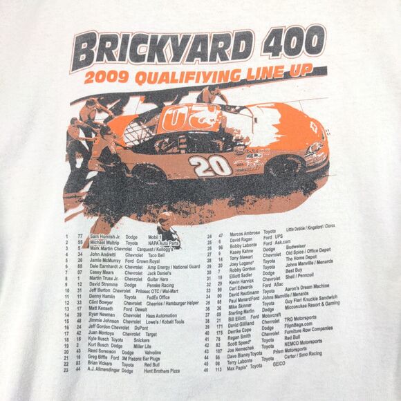 NASCAR Allstate 400 Brickyard Centennial Era July 26 2009 T Shirt Size XL - Picture 12 of 14